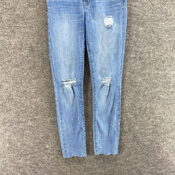 Madewell Jeans Women 24 Plus Blue Denim Light Wash Curvy High Rise Skinny Casual - Picture 4 of 11